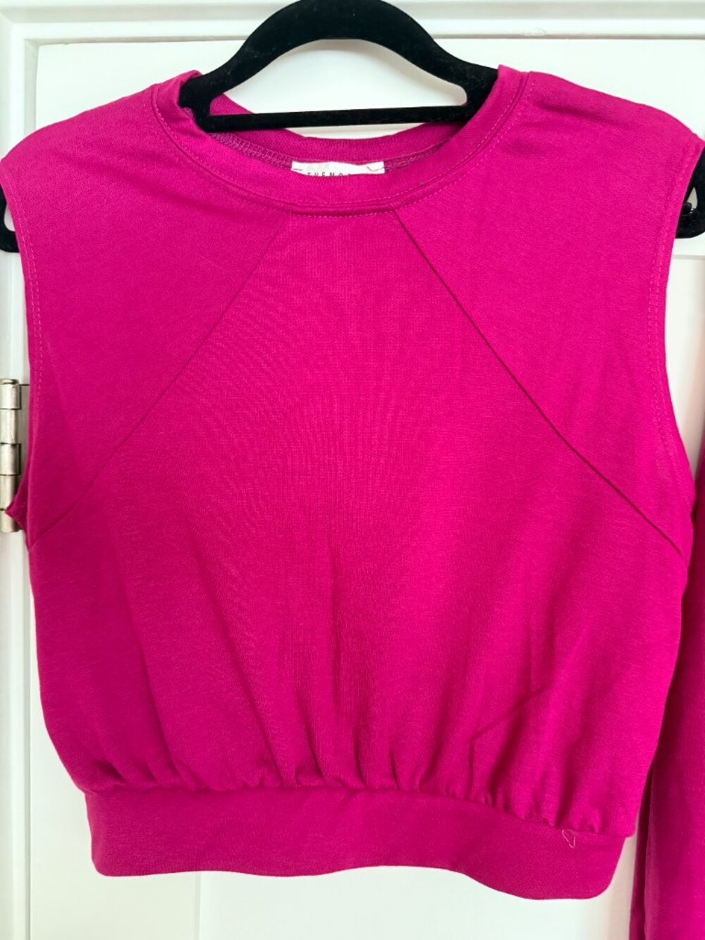 TheMogan Womens Cranberry 2 Piece Cropped Tank With A Pencil Skirt Set Size Med - Picture 2 of 4